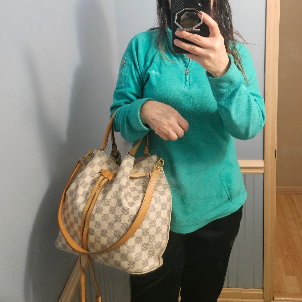 Authentic Louis Vuitton Girolata Damier Azur Shoulder Bag, Satchel, Handbag